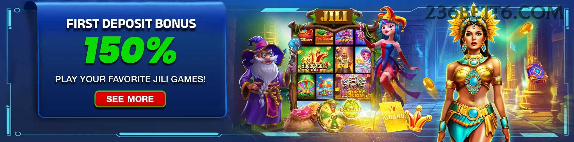 Big win animation on 236bet slot Jogo